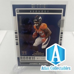 2021 Panini Contenders Javonte Williams ROY #ROY-JWI Denver Broncos Rookie